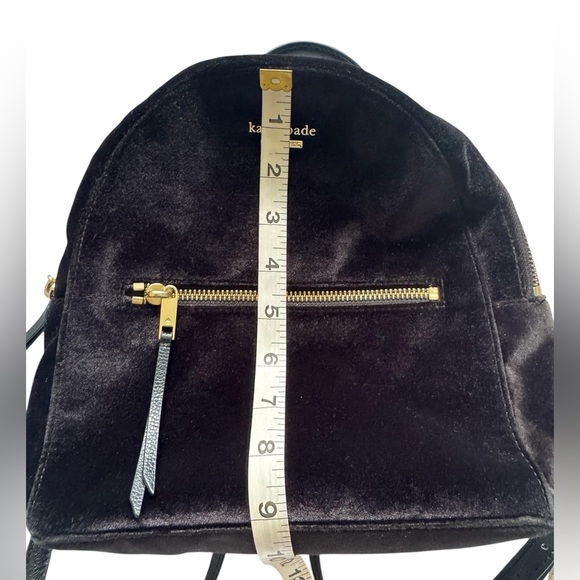 Kate Spade New York Dawn Place Velvet Sammi Small Black Backpack EUC